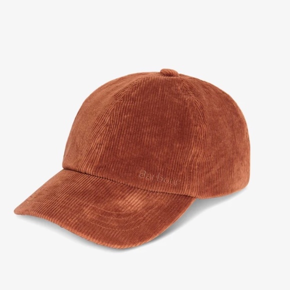 BARBOUR AYTON BURNT ORANGE CORDUROY MENS BASEBALL CAP ONE SIZE - Picture 1 of 12